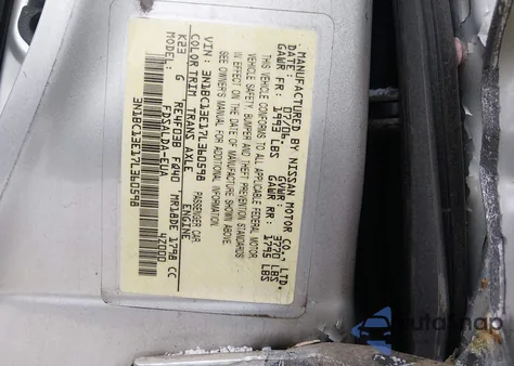 2007 Nissan Versa 1.8S from USA, damaged, VIN 3N1BC13E17L360598